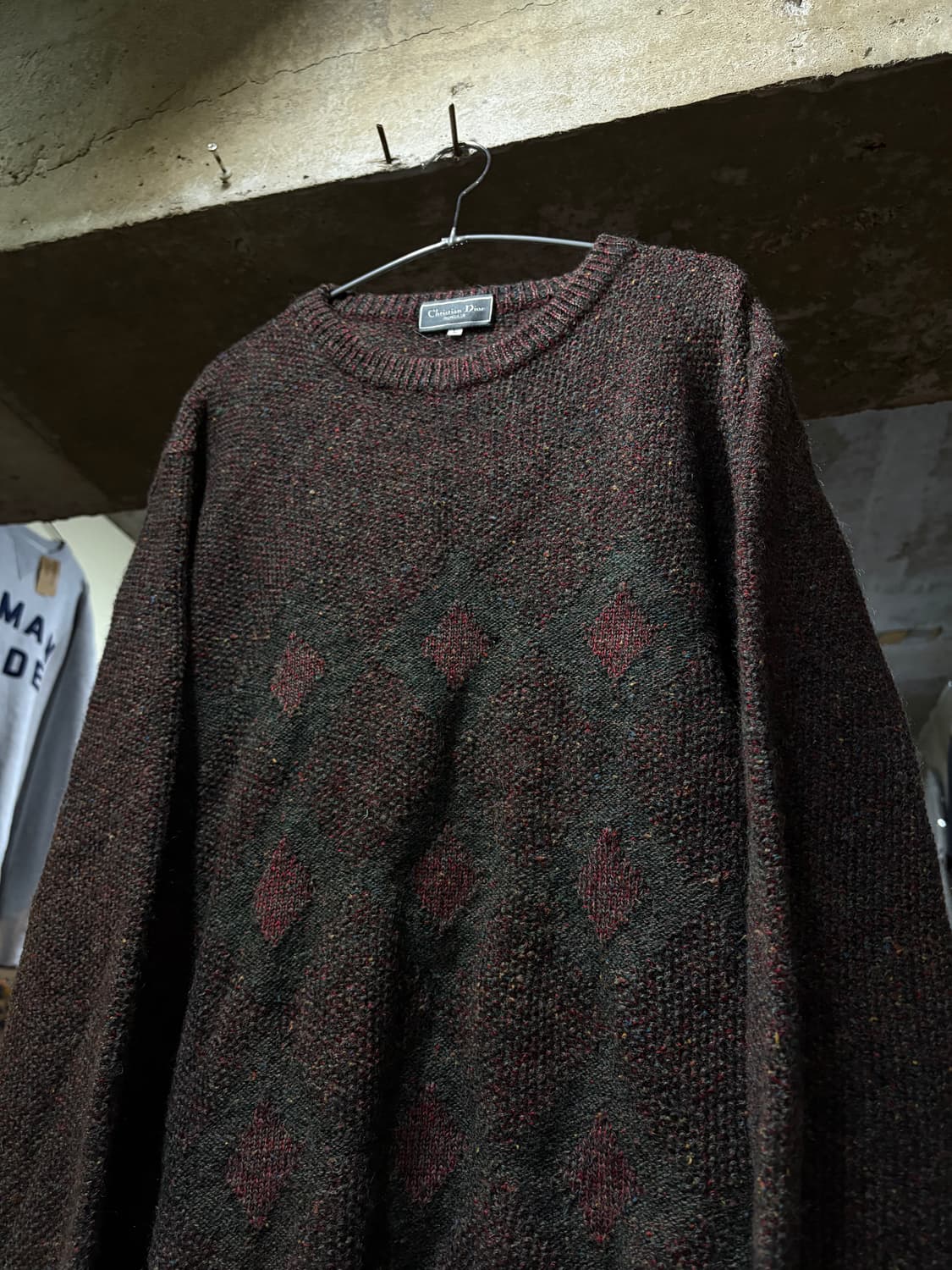 90s Christian Dior 크리스찬 디올 패턴 니트 상품이미지1