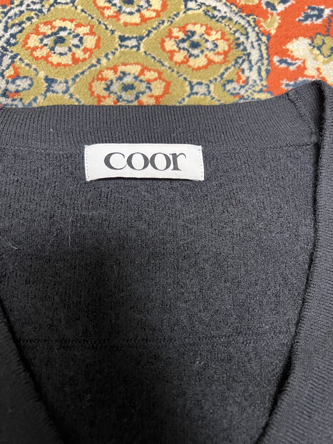 [M] 쿠어 오버핏 울 가디건 블랙 상품이미지2