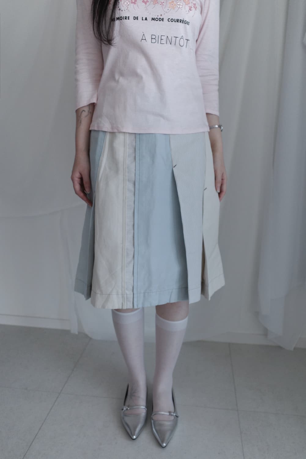 stripe patch skirt 상품이미지6