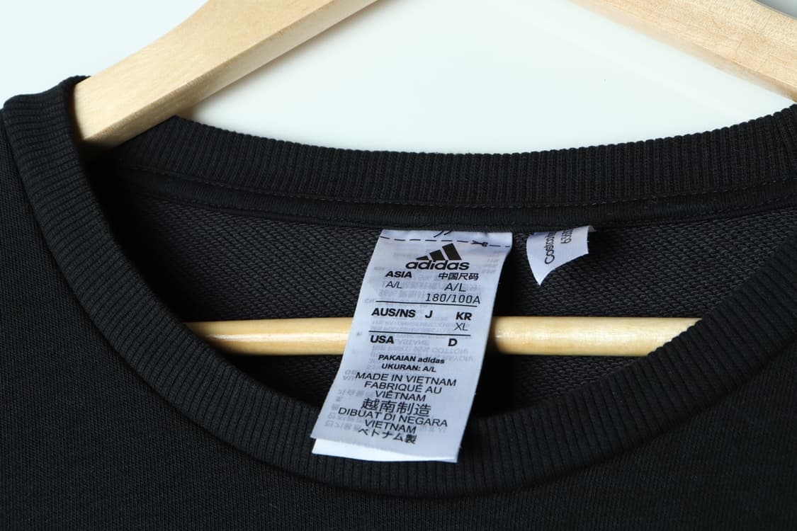 (XL-2XL) 아디다스 맨투맨 티셔츠 블랙 스트릿 스몰로고-H31100 상품이미지6