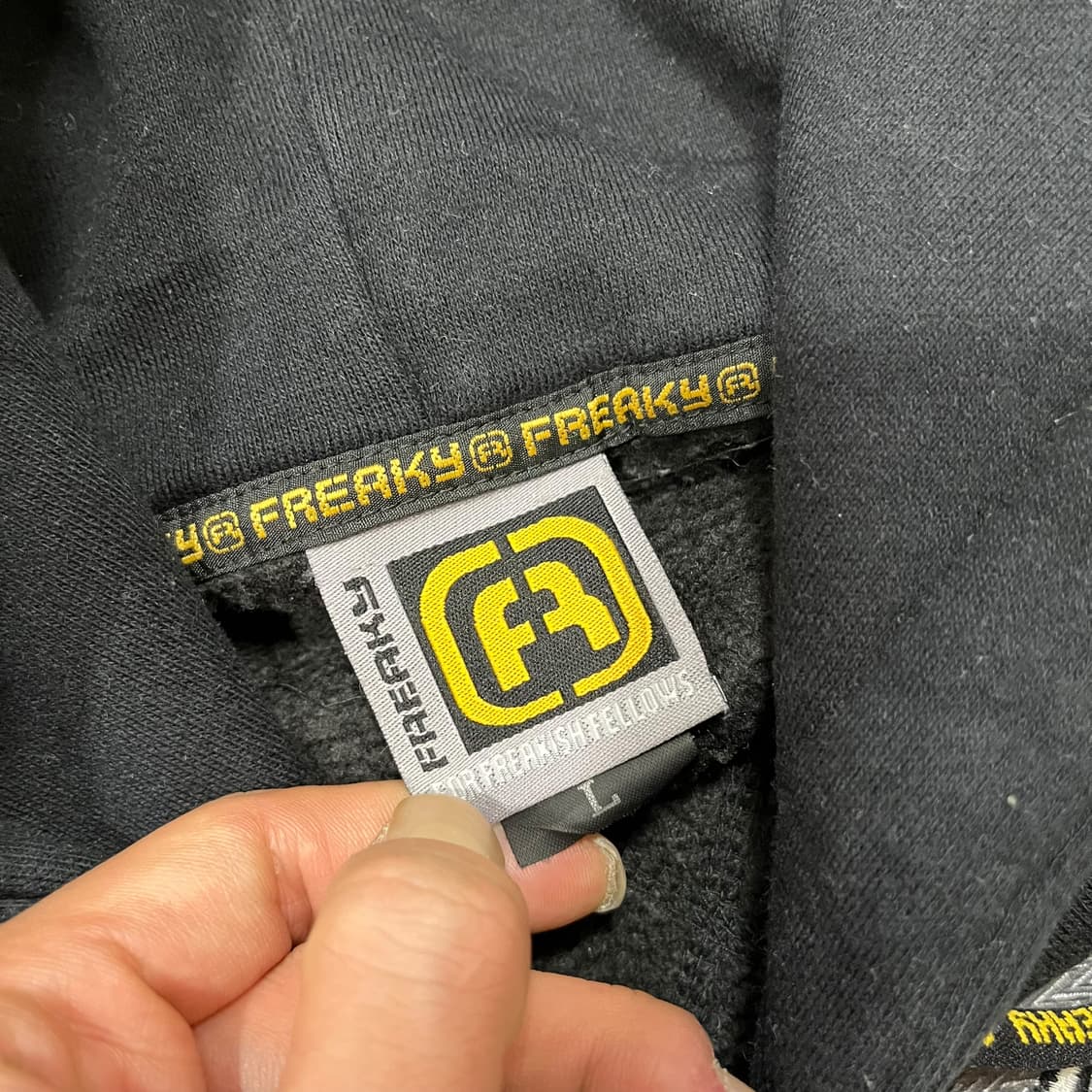 Freaky 97 넘버 실버 로고 올드스쿨 헤비코튼 후디 상품이미지4