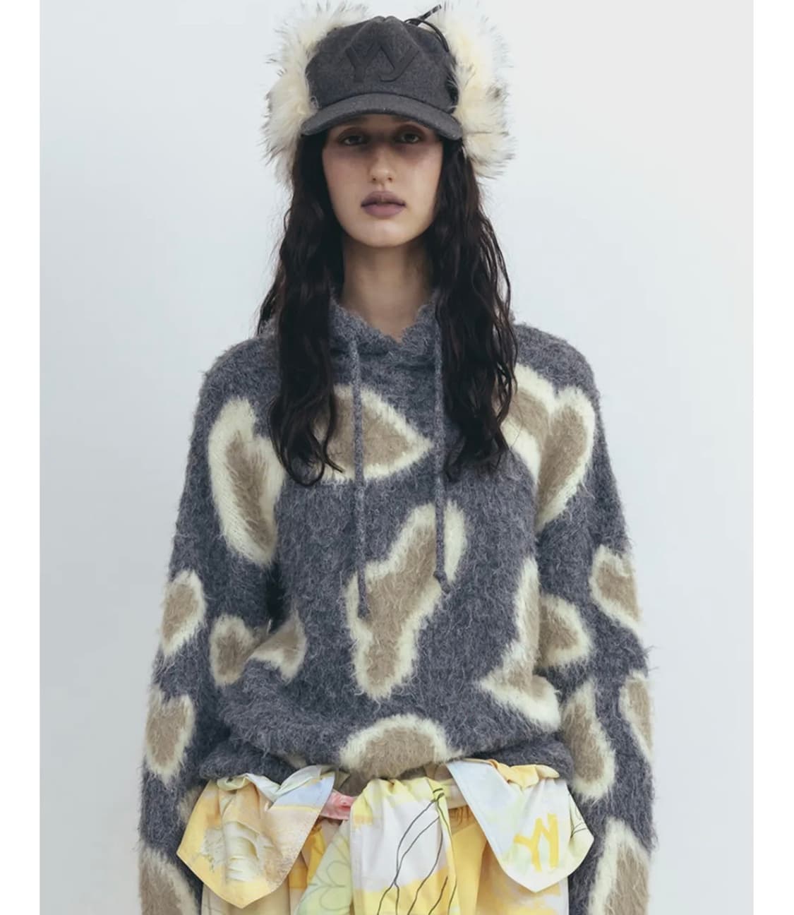 오픈와이와이 open yy 포우 퍼 코듀로이 이어플랩 캡 그레이 상품이미지2