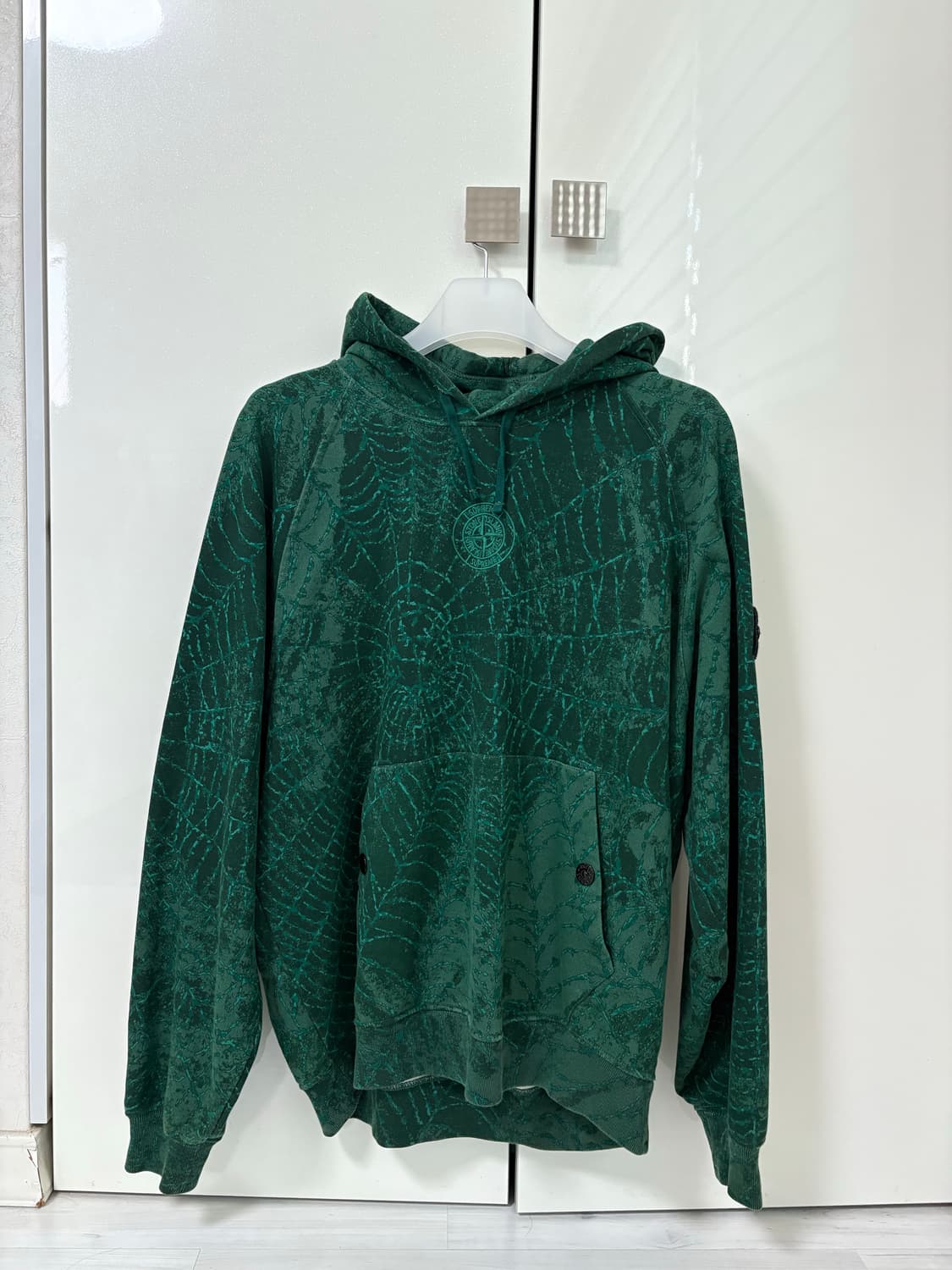 슈프림 스톤아일랜드 후드티 다크크린 상품이미지1