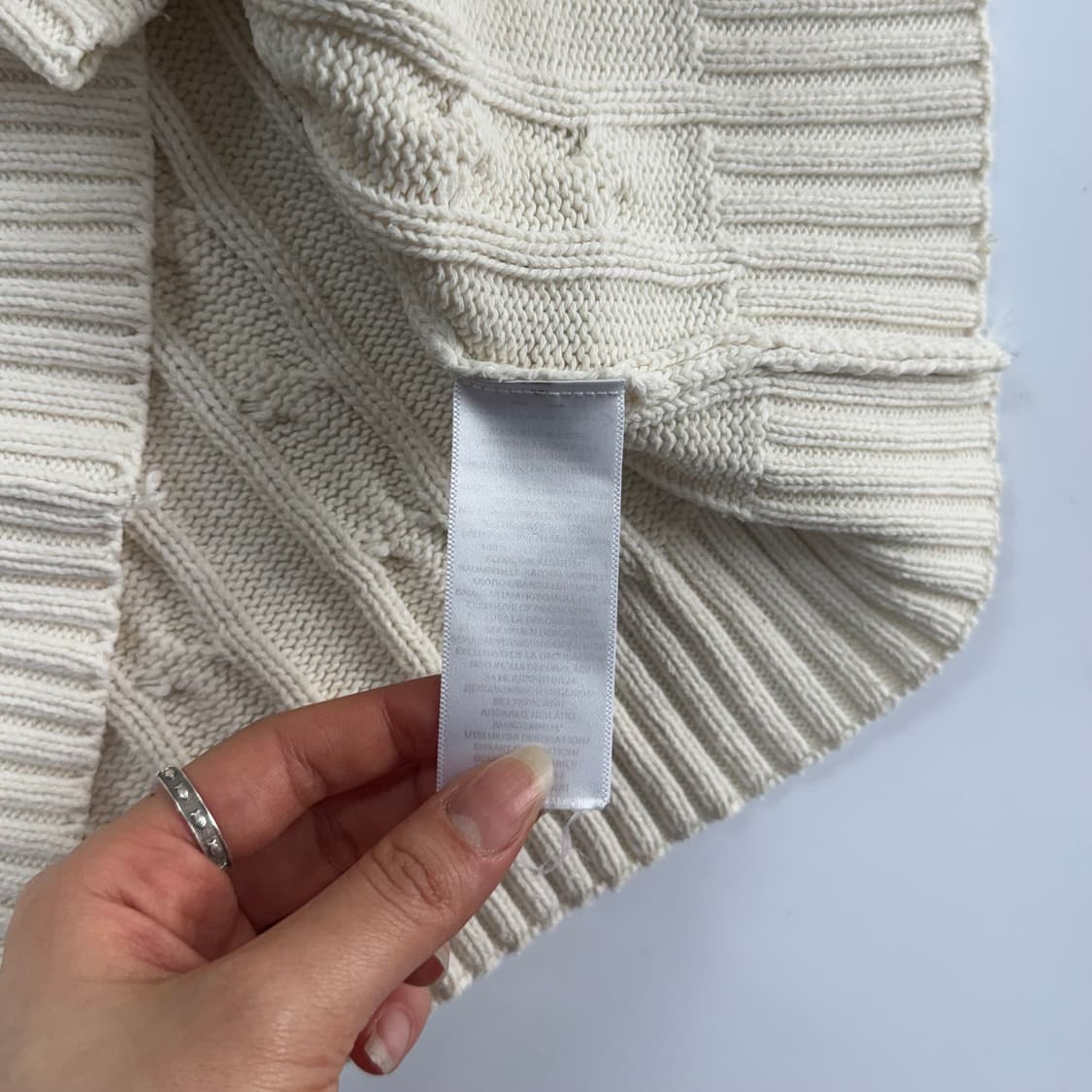 Polo 폴로 레드 하트 로고 아이보리 케이블 반팔 니트 상품이미지7