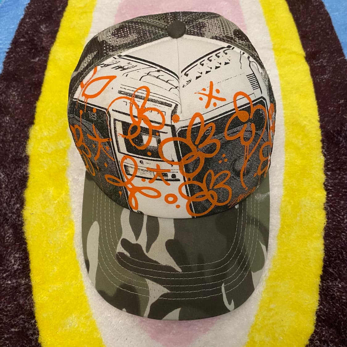 스투시 카모플라쥬 그래픽 메쉬캡 모자 상품이미지1