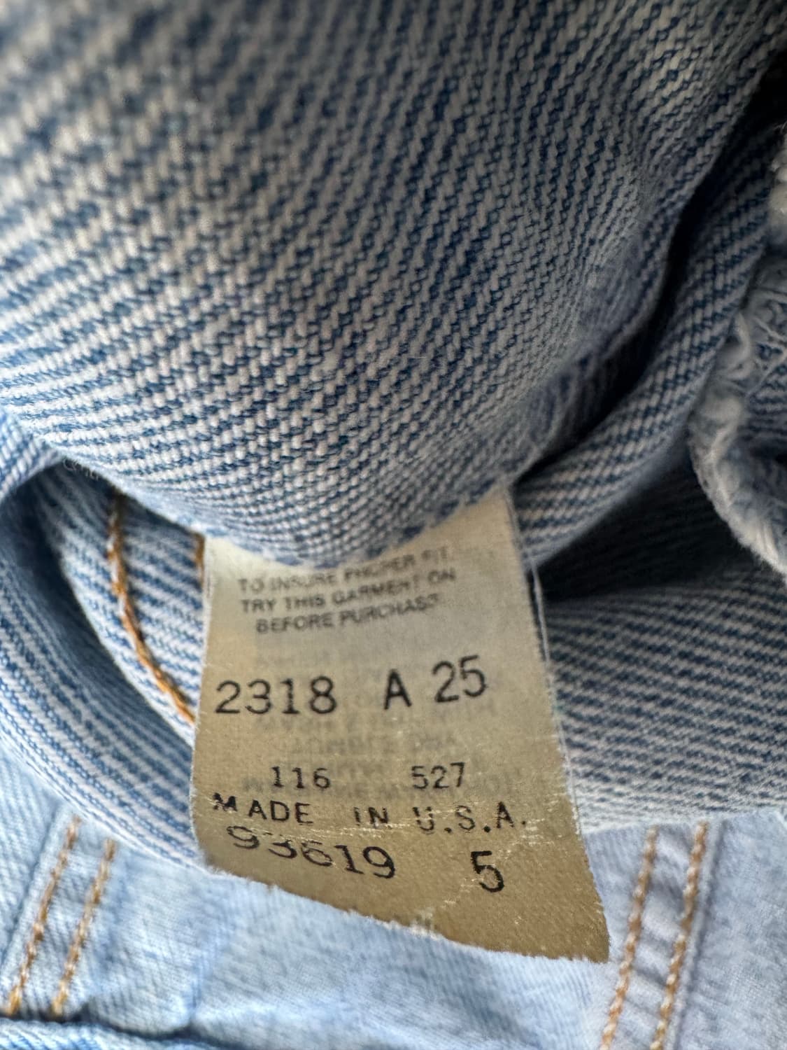80s levis 리바이스 3rd usa made 데님 트러커 자켓 상품이미지7