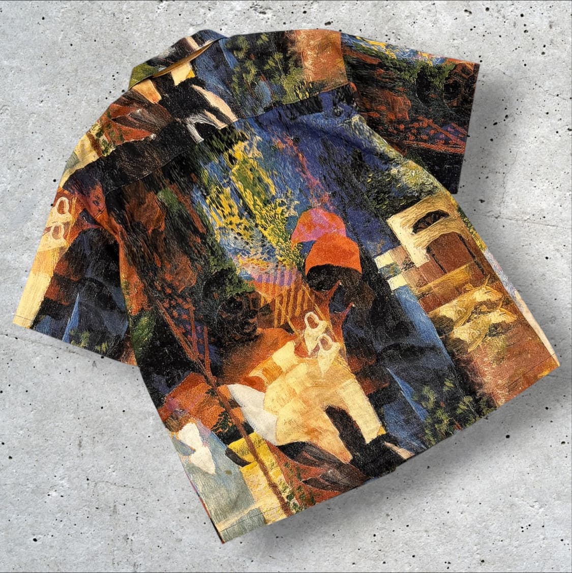 [XL] 앤더슨벨 튀니지 아트 프린트 반팔 셔츠 D368 상품이미지2