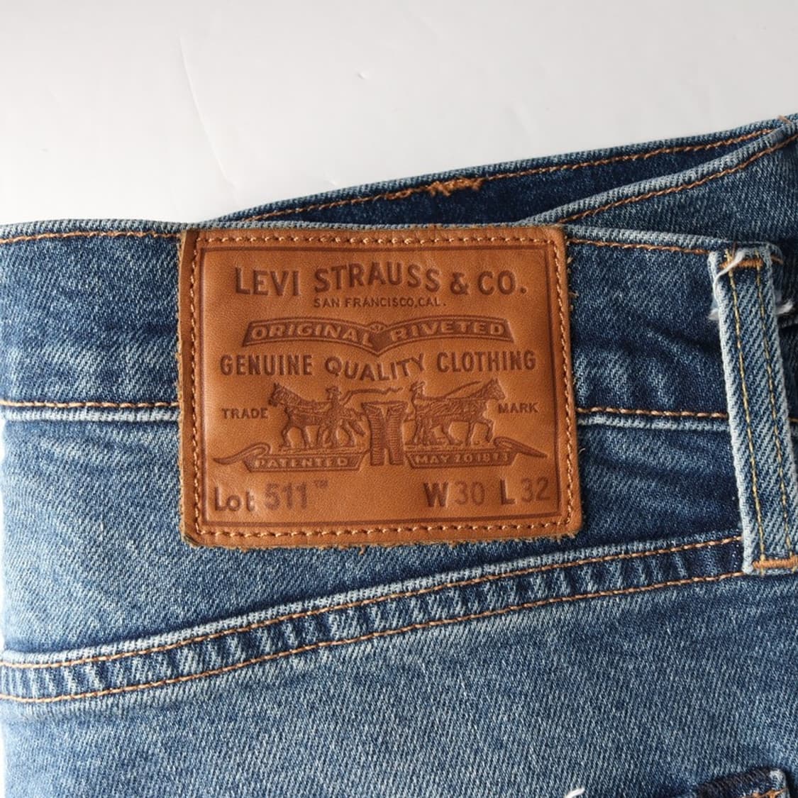 리바이스 511 슬림핏 중청 데님 팬츠 30 상품이미지6