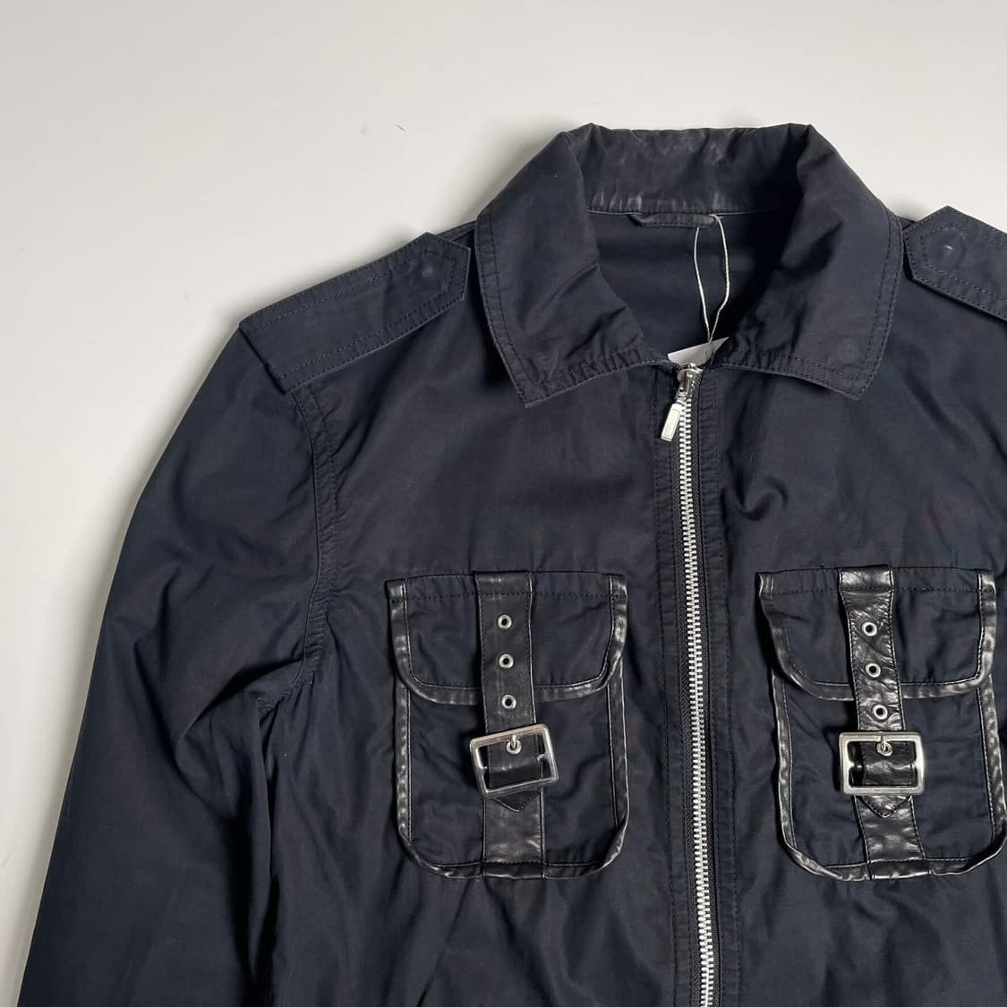 Abahouse 레더 트리밍 코튼 자켓 상품이미지3