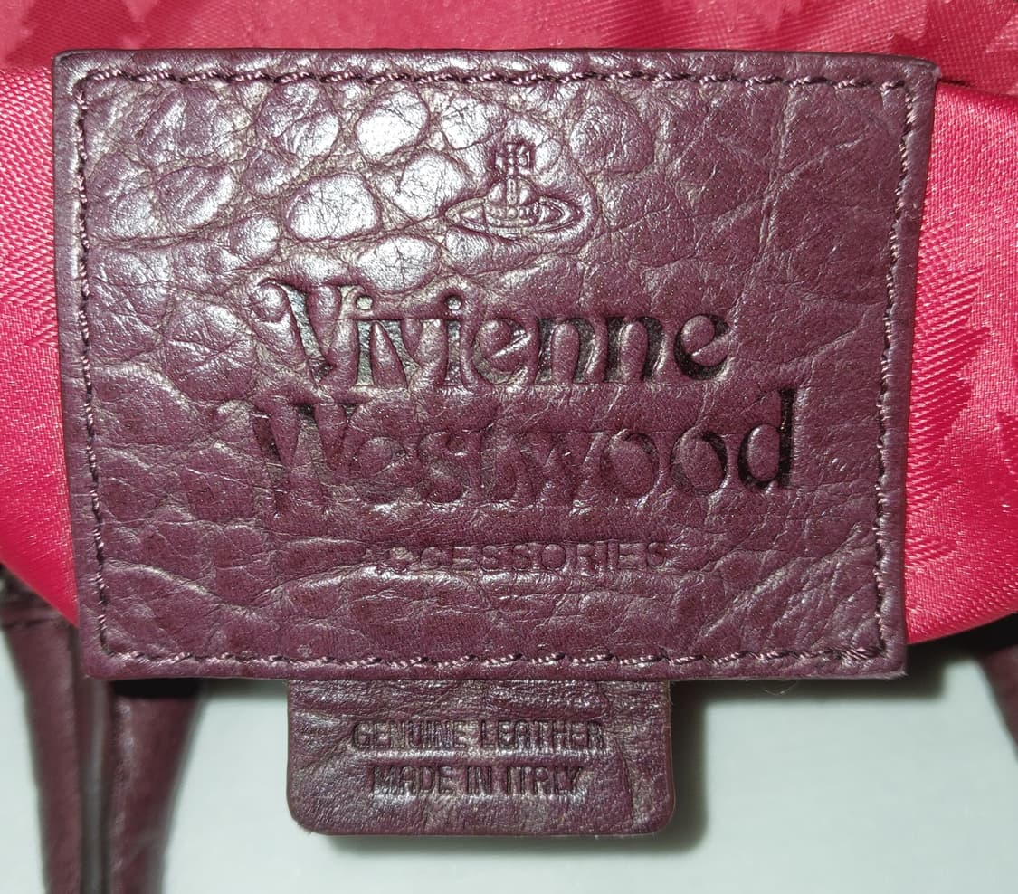비비안웨스트우드 버건디 레더 토트백 레어템 상품이미지9