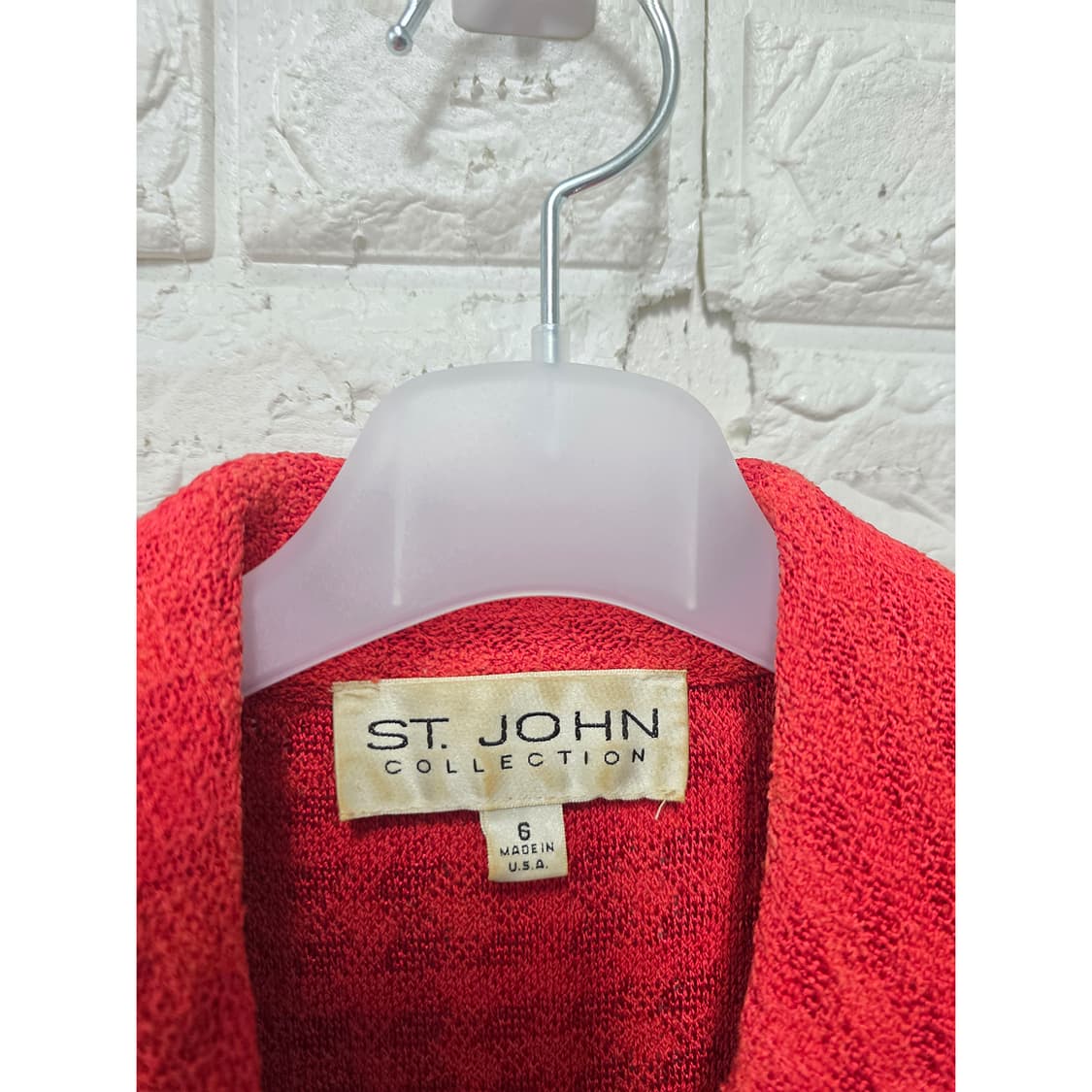 택포) 센존 ST.John 빨간색 트위드 자켓 M 상품이미지2