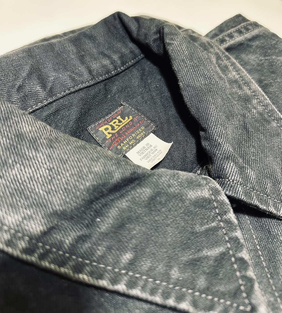 RRL 더블알엘 LOT 271 데님 트러커 재킷 블랙 M 신품 베트남 상품이미지3