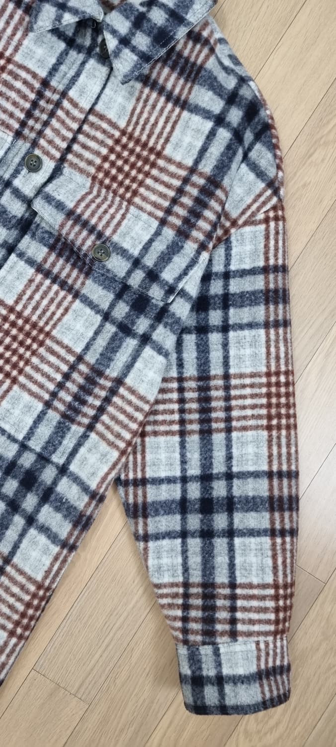 ZARA 자라 체크 셔츠형 코트 S _ 여성 상품이미지4