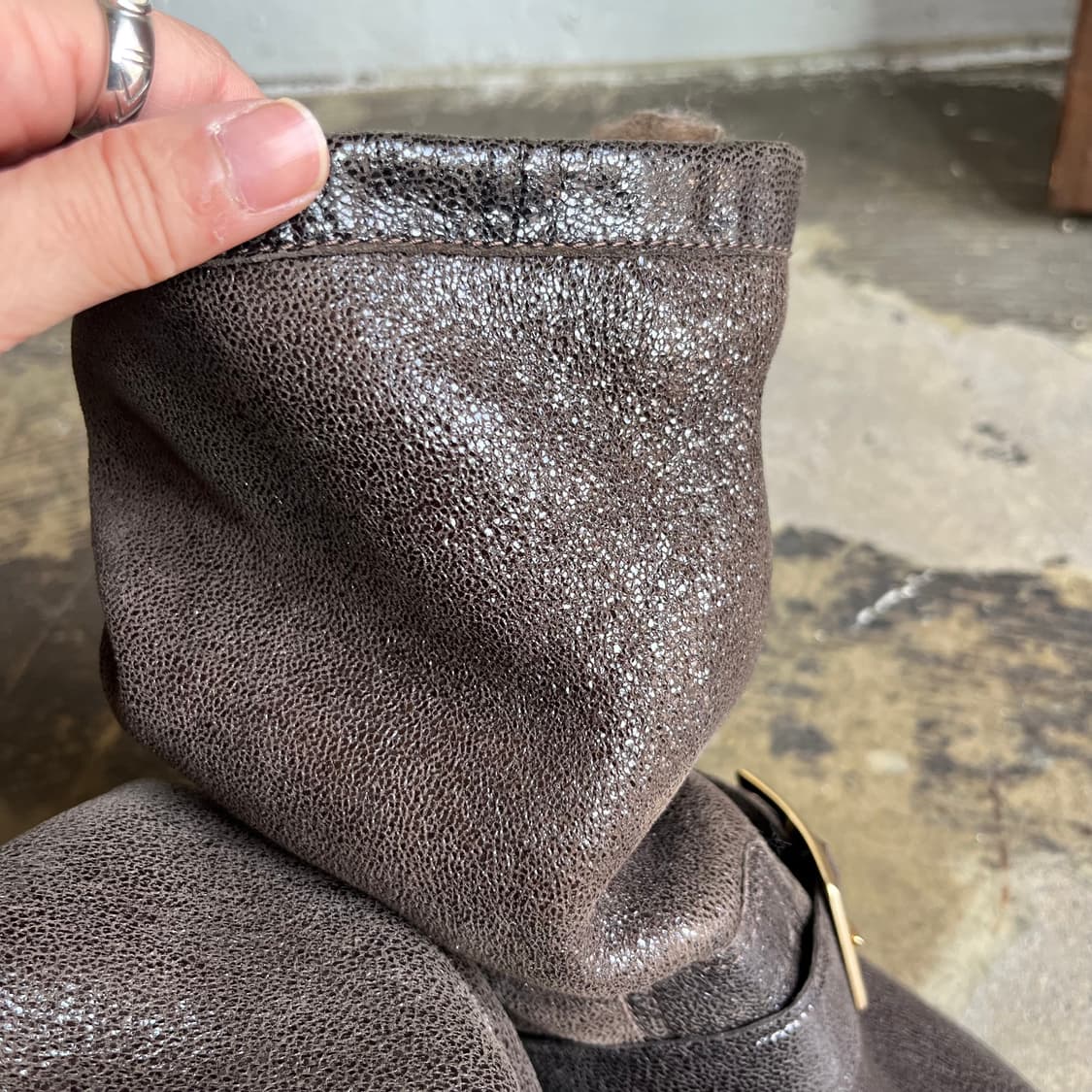 지미츄 글리터 안감 퍼 엔지니어 부츠 상품이미지7