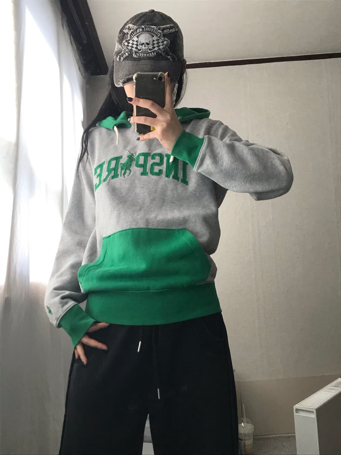 폴로 빅포니 그레이 후드티 상품이미지5