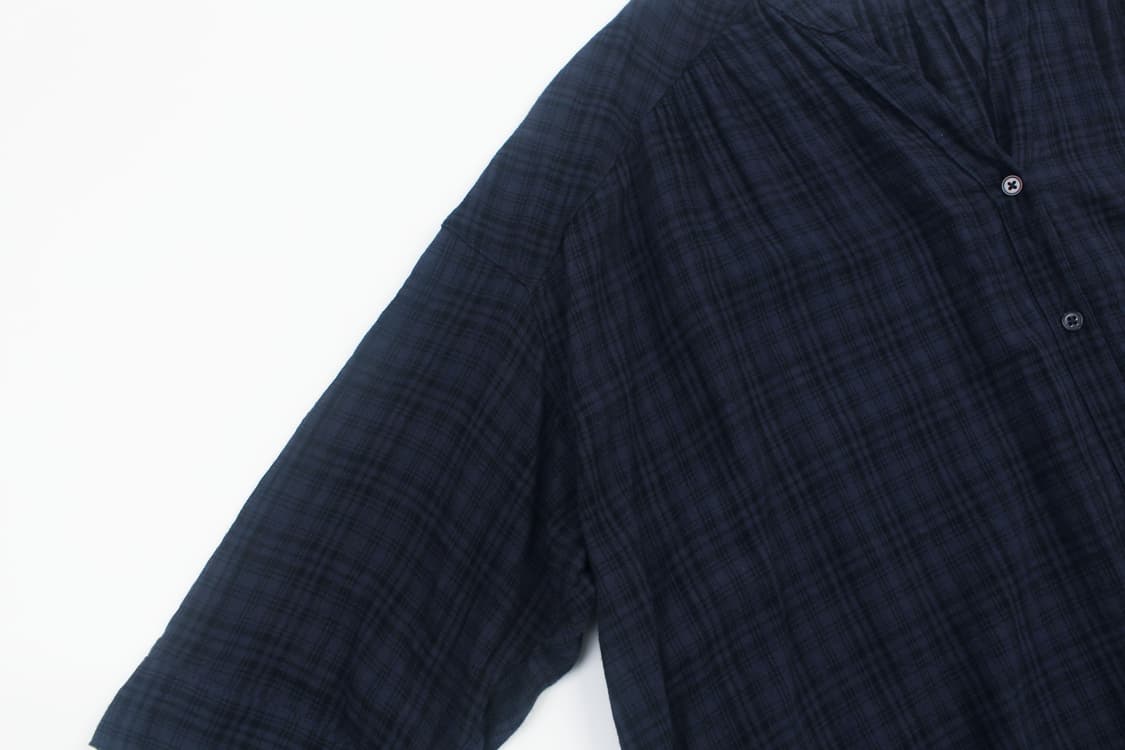 SWEET FLEUR Oversized Check Dolman Blous 상품이미지4