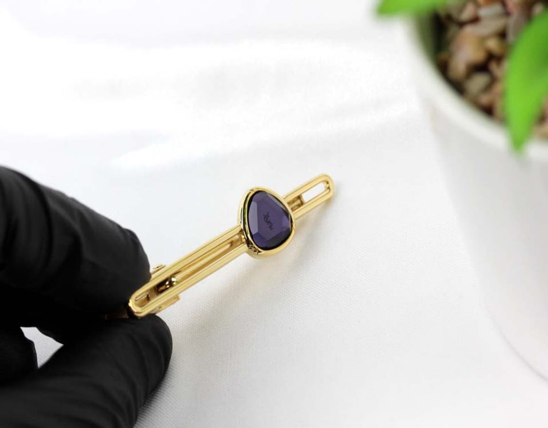 입생로랑 A등급 5.1cm 남자 명품 넥타이핀 빈티지 상품이미지4