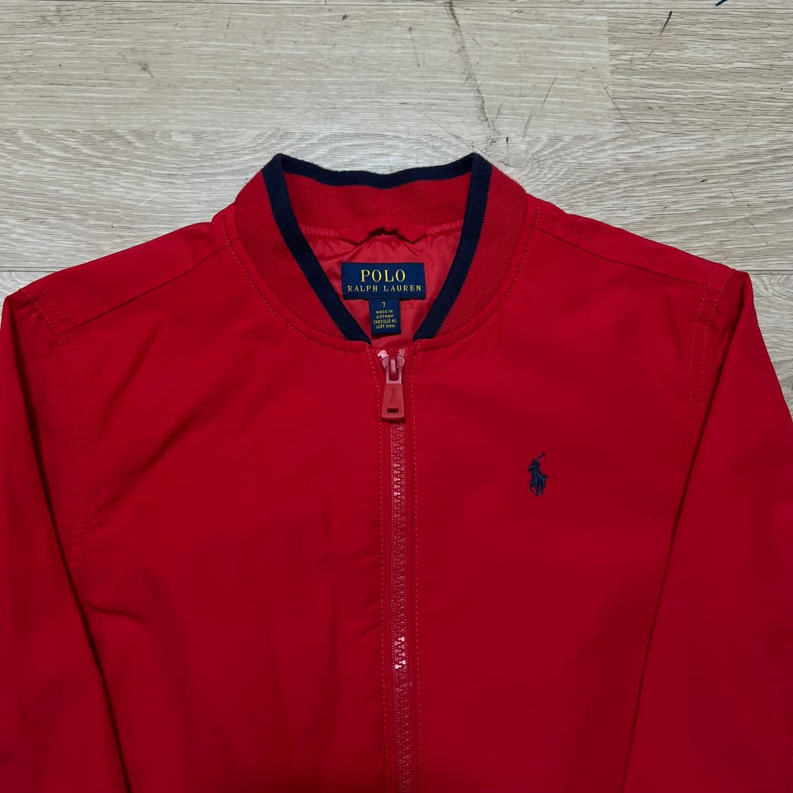 폴로 랄프로렌 키즈 스몰포니 블루종 집업자켓 [레드] 7세 상품이미지2