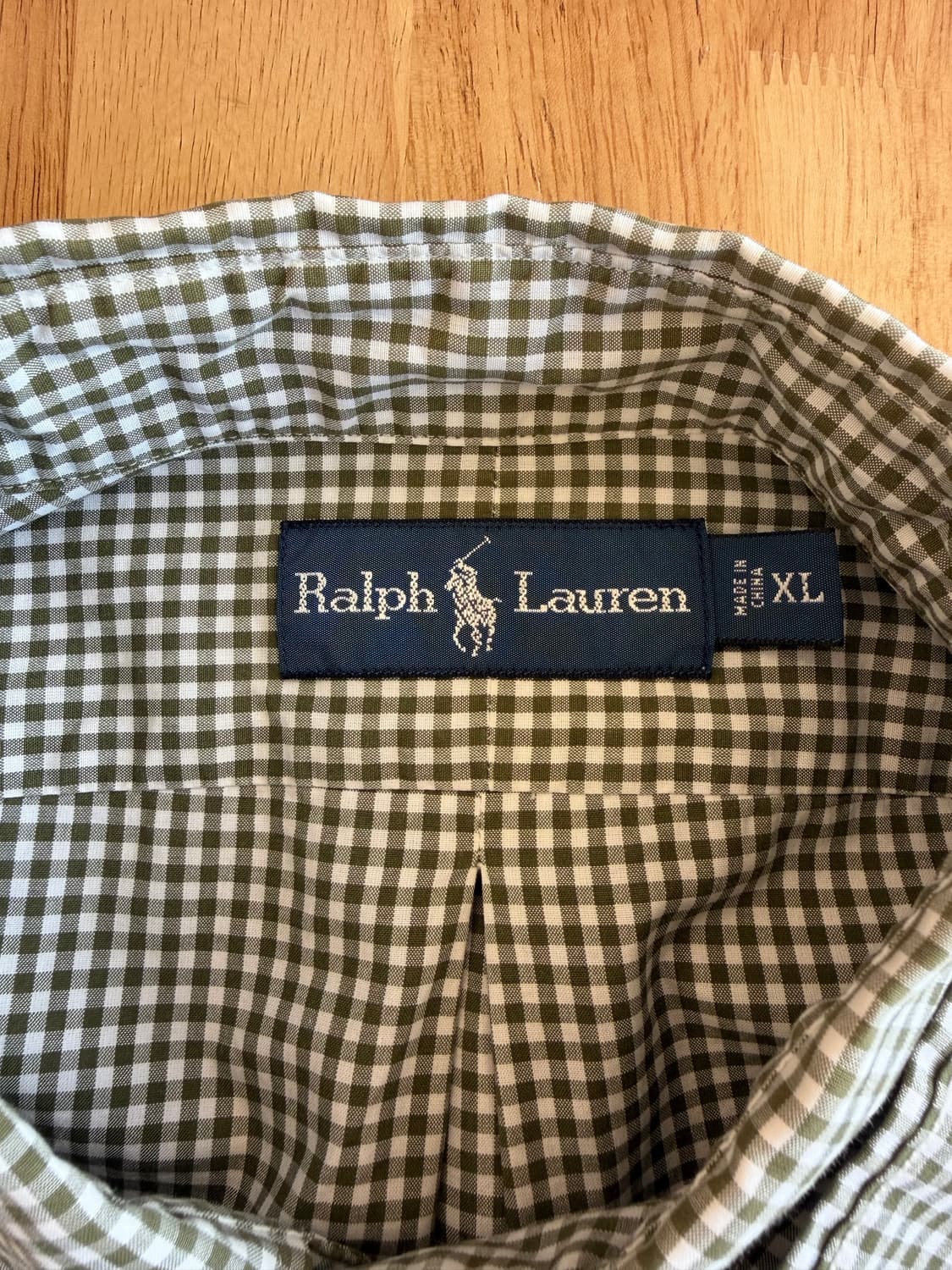 랄프로렌 깅엄체크 셔츠 그린 상품이미지3