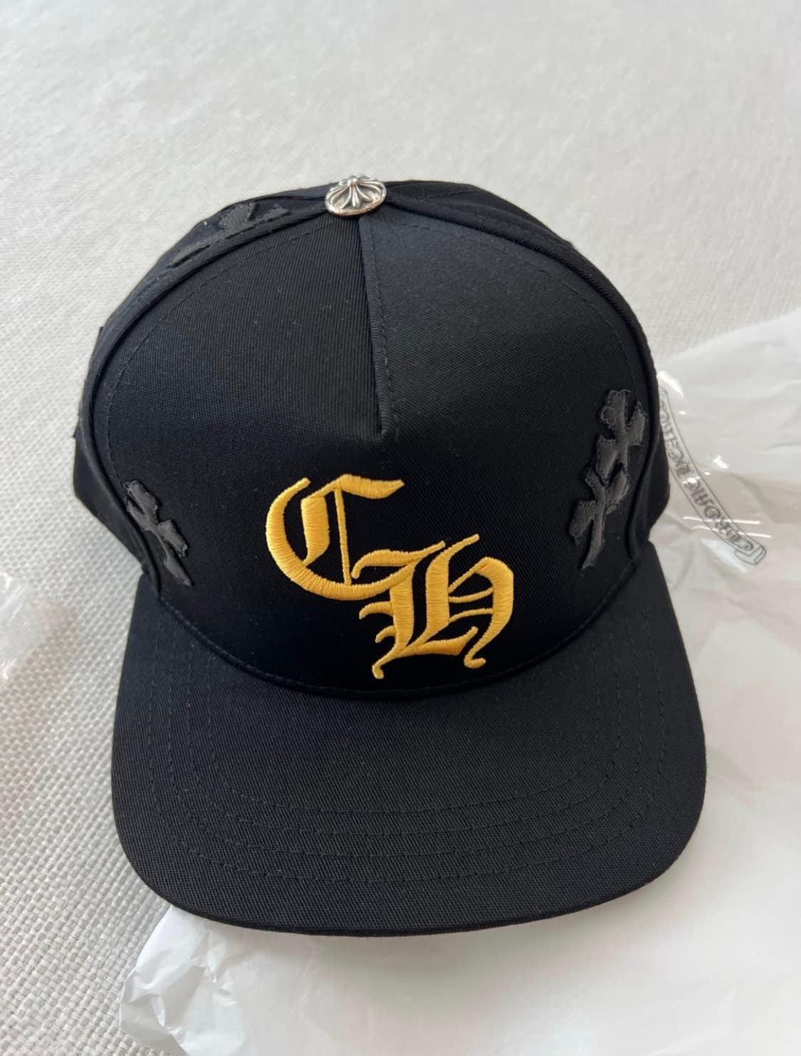 크롬하츠 크로스패치 캡 블랙 상품이미지1