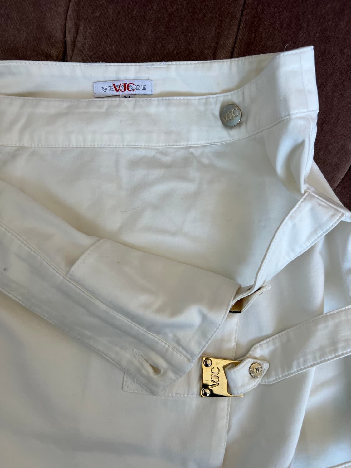 베르사체 여성 아이보리 랩스커트 미니스커트  상품이미지5