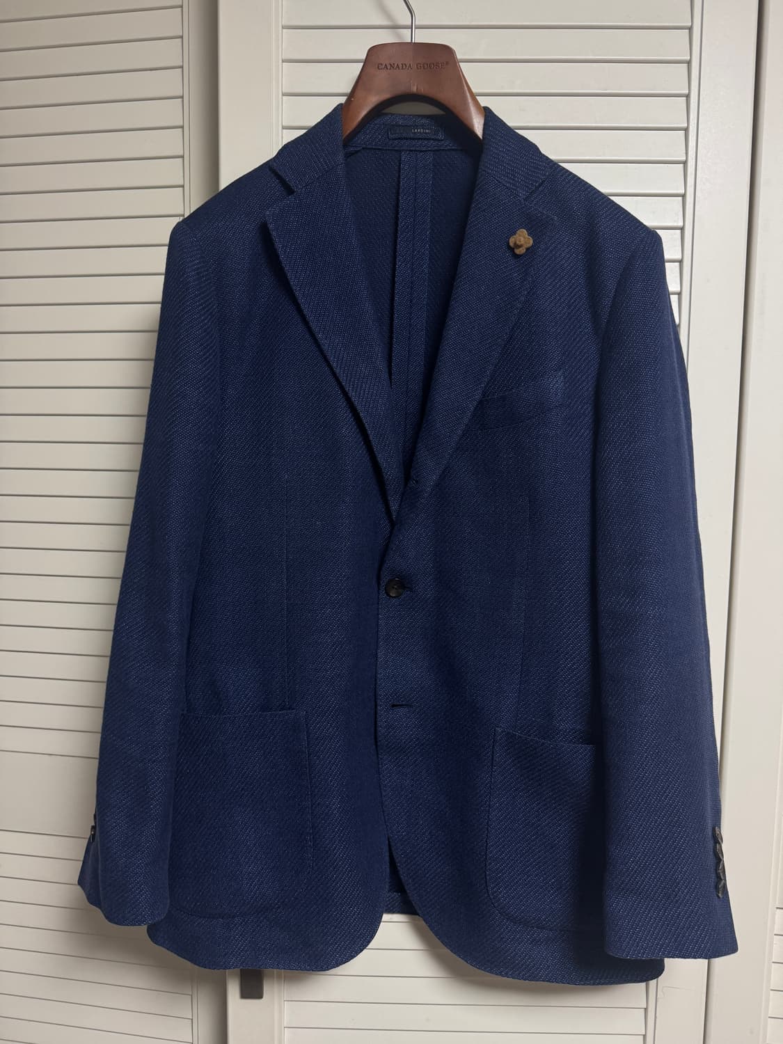 라르디니 린넨 네이비 자켓 블레이저 3 roll 2 50사이즈 상품이미지1