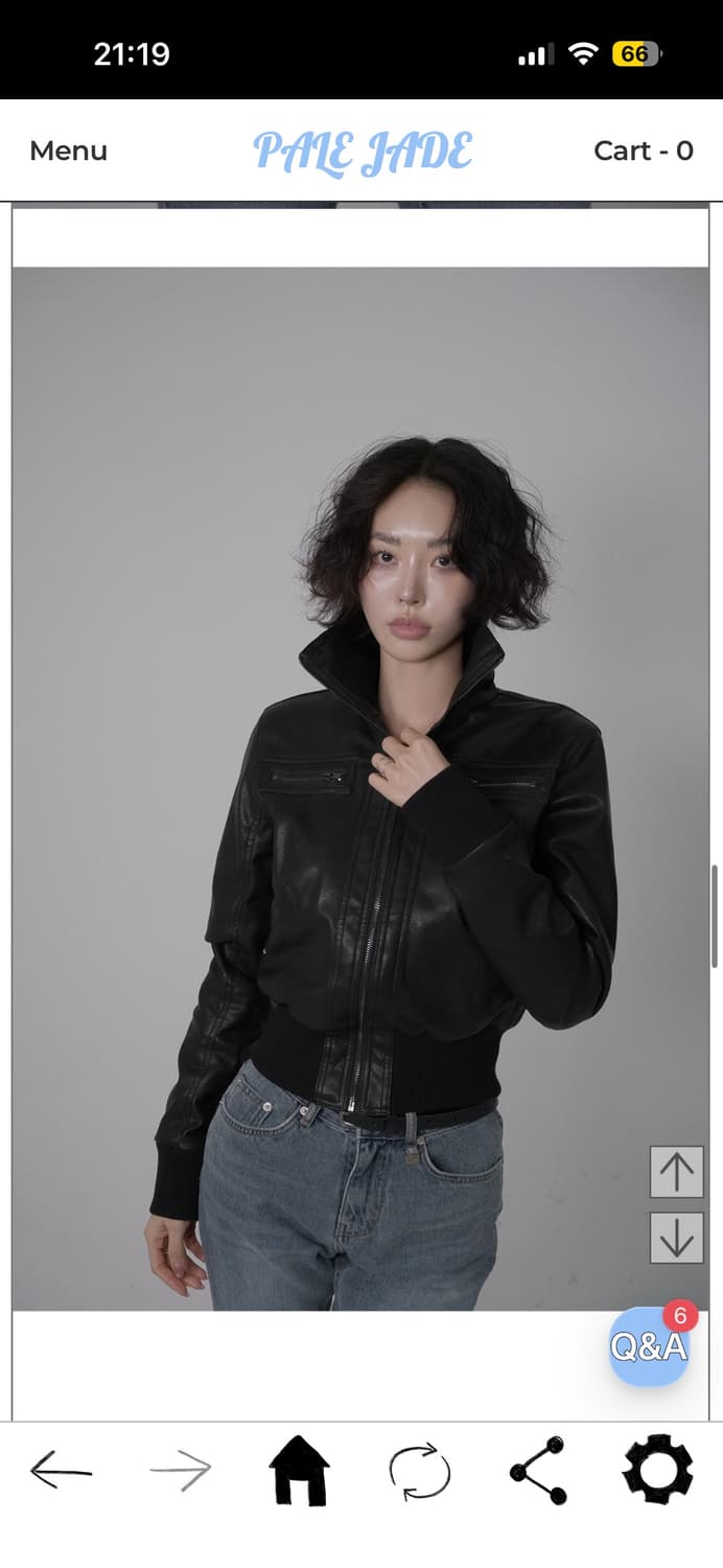 페일제이드 레트로 패디드 크롭 봄버 자켓 상품이미지3