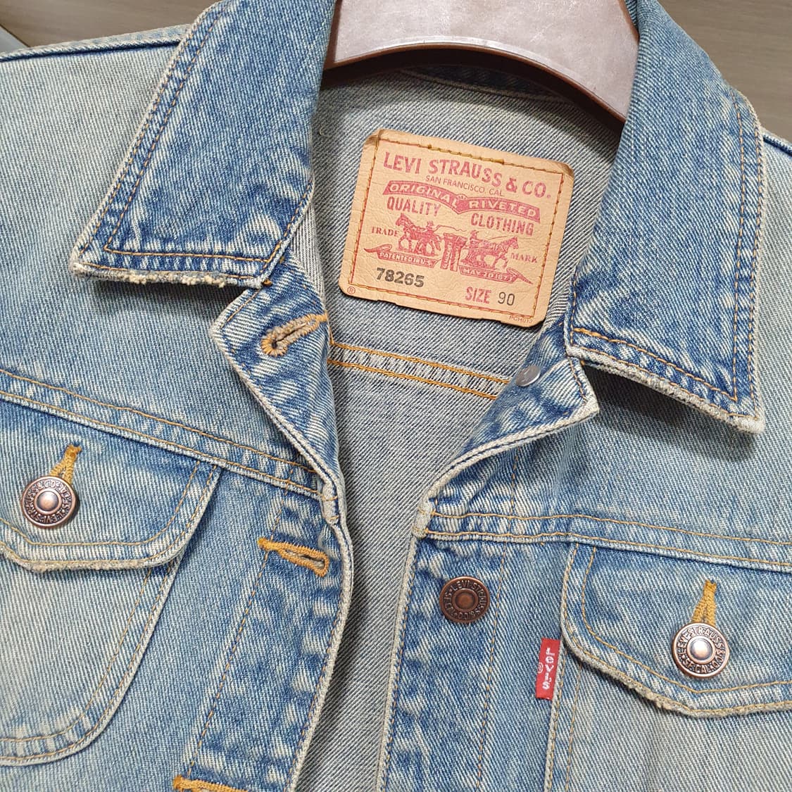 (90)빈티지 리바이스 트러커 데님 자켓 청자켓 y2k 갸루 뮤트 뮤트톤 상품이미지6