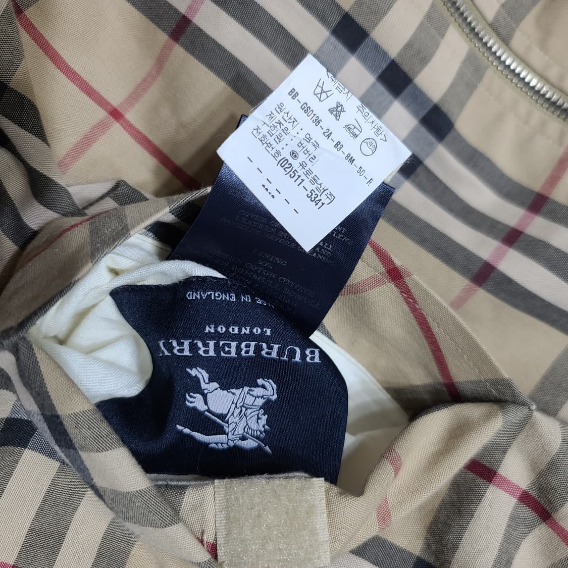 버버리 노바체크 리버시블 블루종 자켓[M~L] 상품이미지5