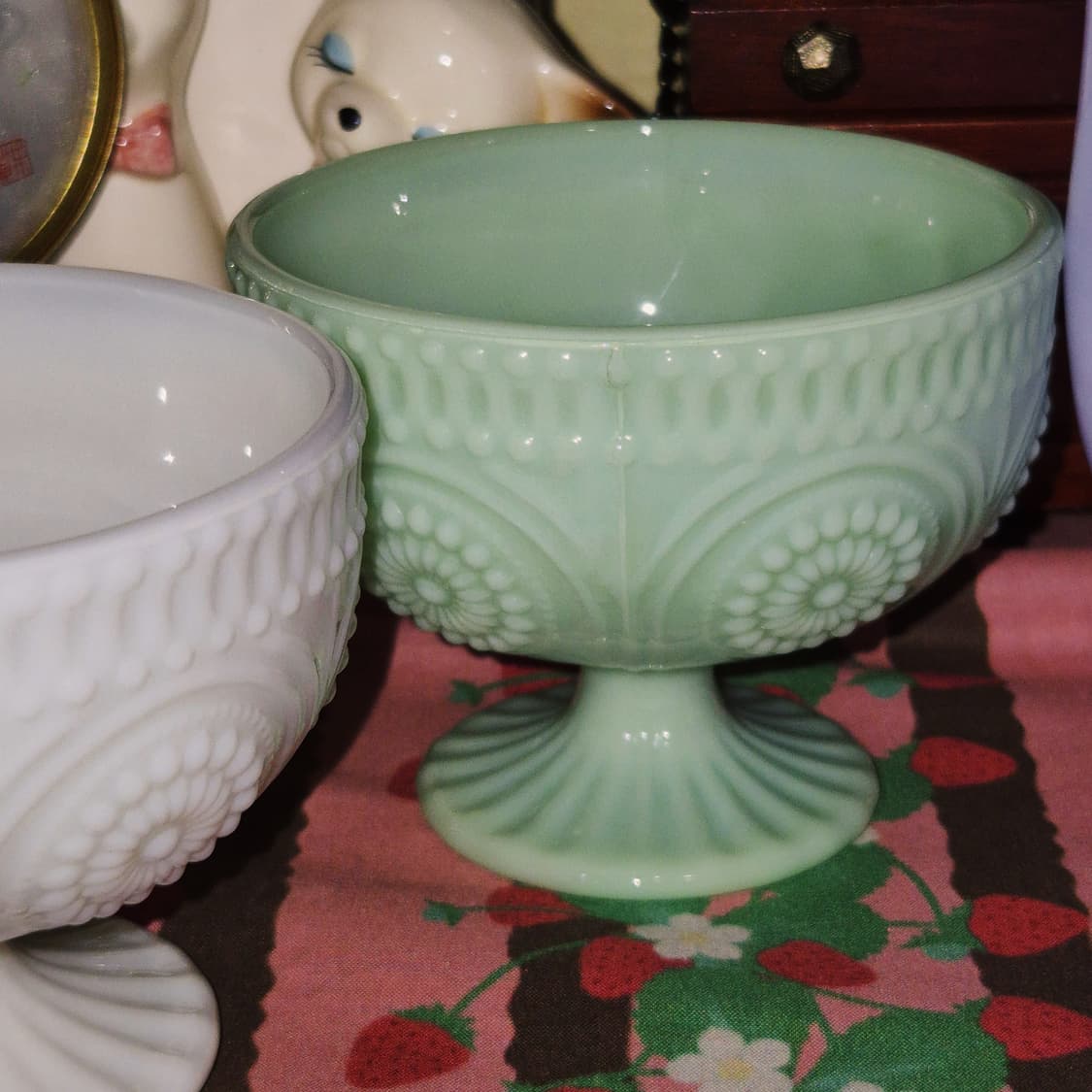 80s 미국 제디트 밀크글라스 컴포트 볼 1p 상품이미지7