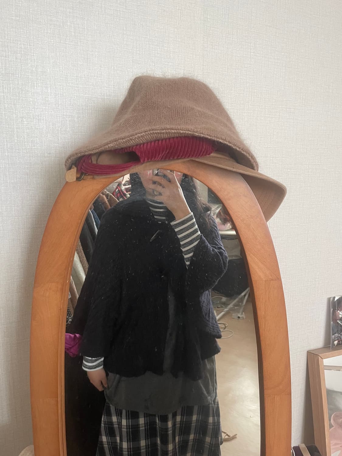 모리걸 빈티지 무채색 사와코 케이프 set 🤍🩶 상품이미지8