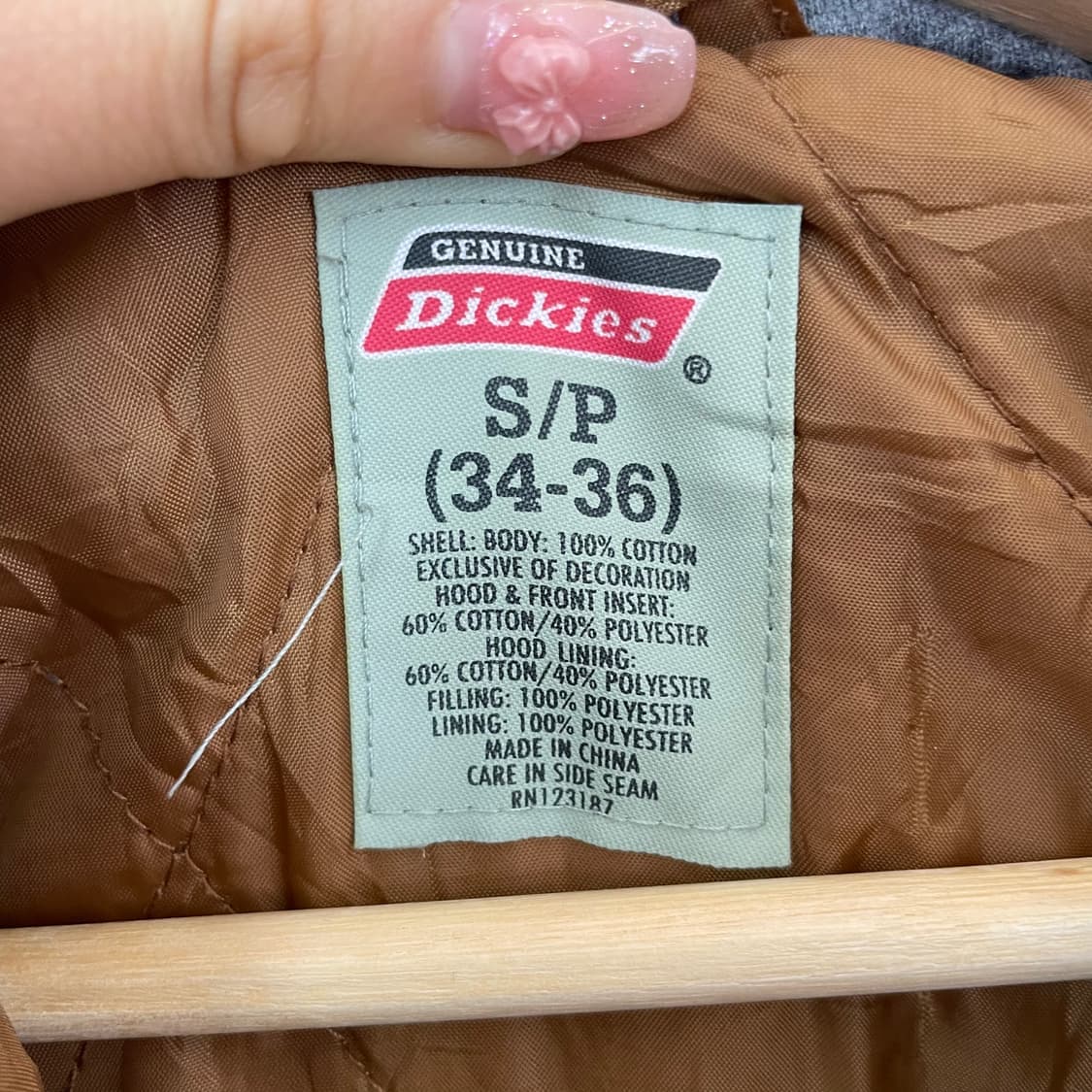 디키즈 브라운 후드 워크 자켓 점퍼 S 상품이미지9