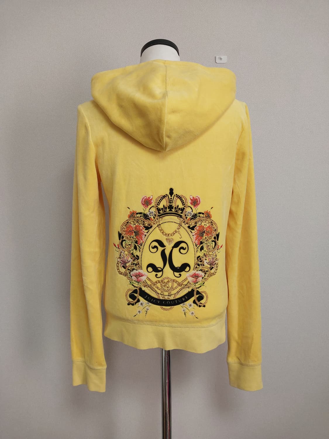 쥬시꾸뛰르 옐로우 벨벳 후드 집업 y2k 상품이미지3
