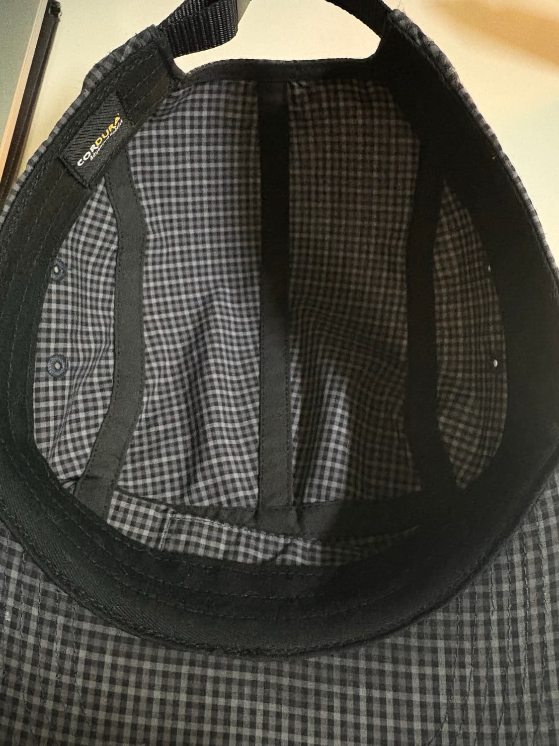 슈프림 코듀라 플레이드 캠프캡 블랙 25ss 상품이미지4