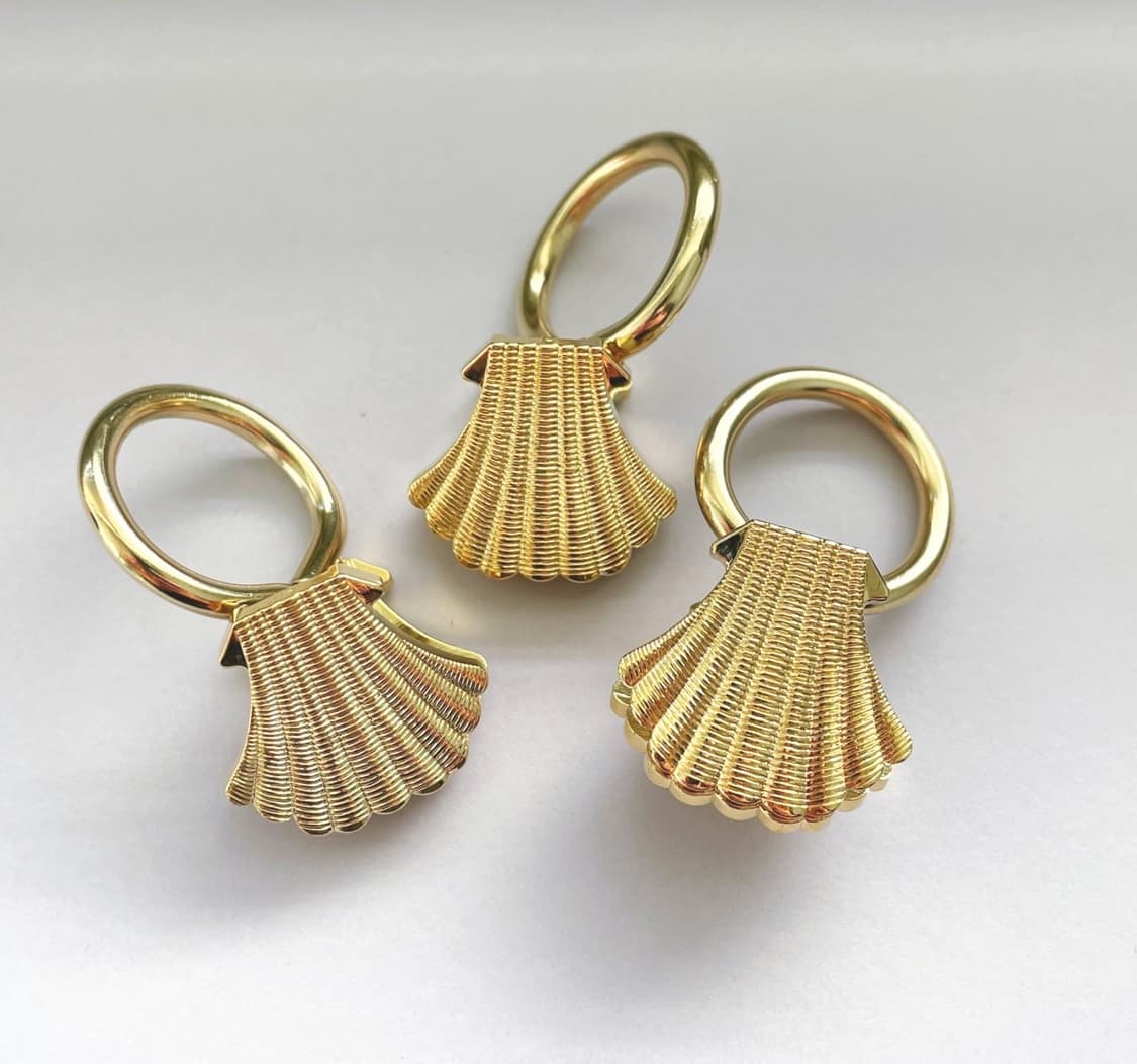  일본 빈티지 조개모양 커튼 클립 6개 세트 상품이미지1