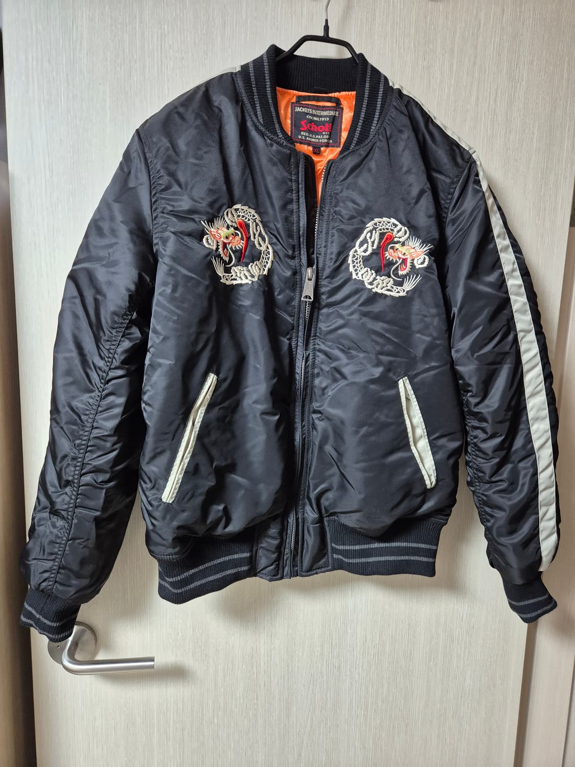 schott  쇼트  ma-1 항공점퍼 플라이트자켓 XL 드래곤 스카잔 상품이미지1