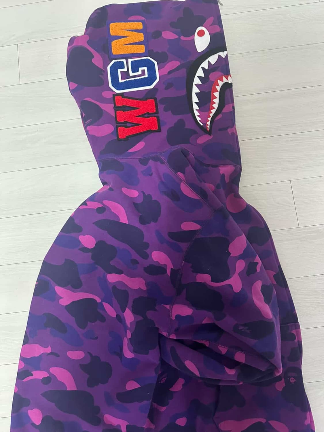 베이프 퍼플 후드집업 상품이미지2