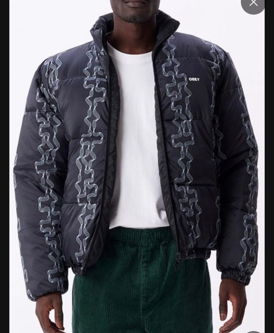 OBEY오베이 푸퍼 패딩 블랙 L 상품이미지3