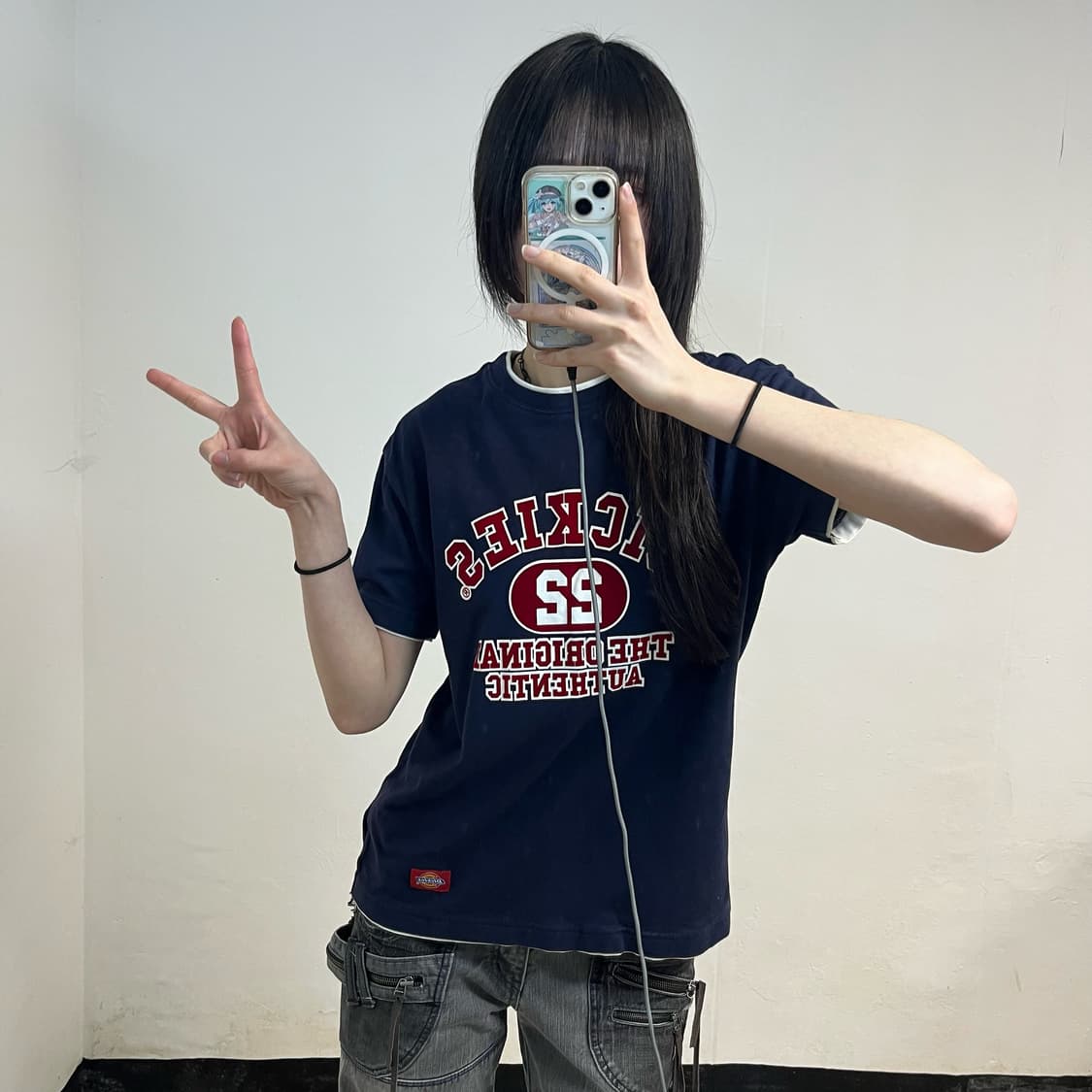 Dickies navy ringer t-shirt 상품이미지3