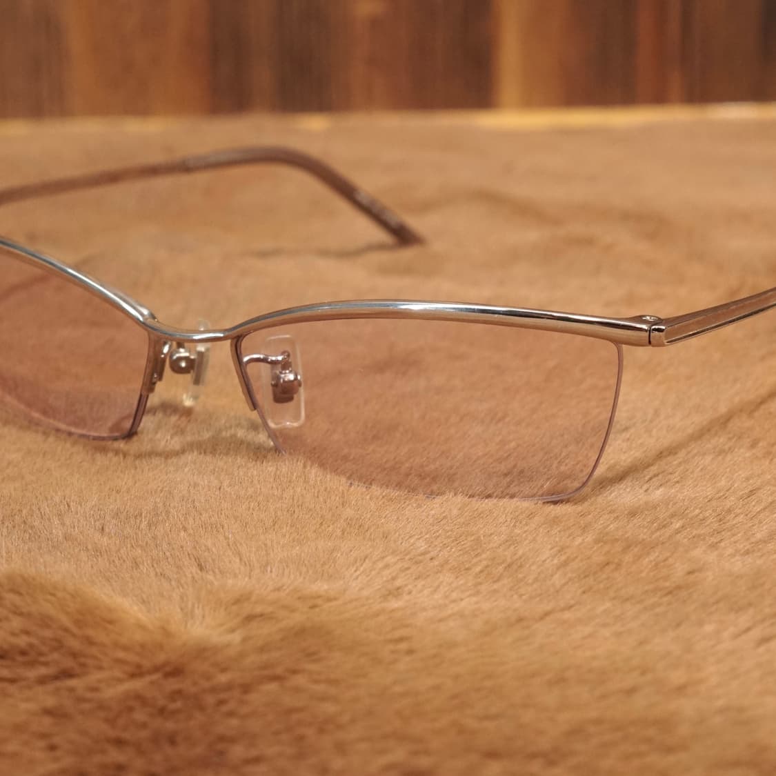 솔리드 블루 Japan 티타늄 안경 상품이미지2