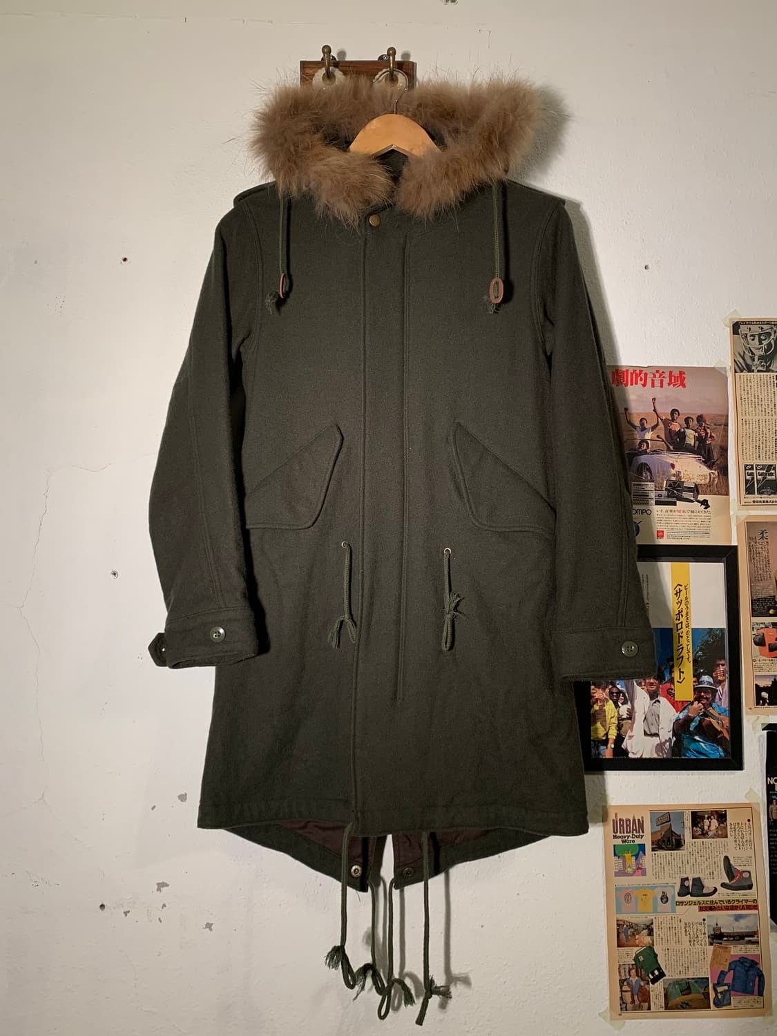 레이빔즈 피쉬테일 퍼 코트 상품이미지1