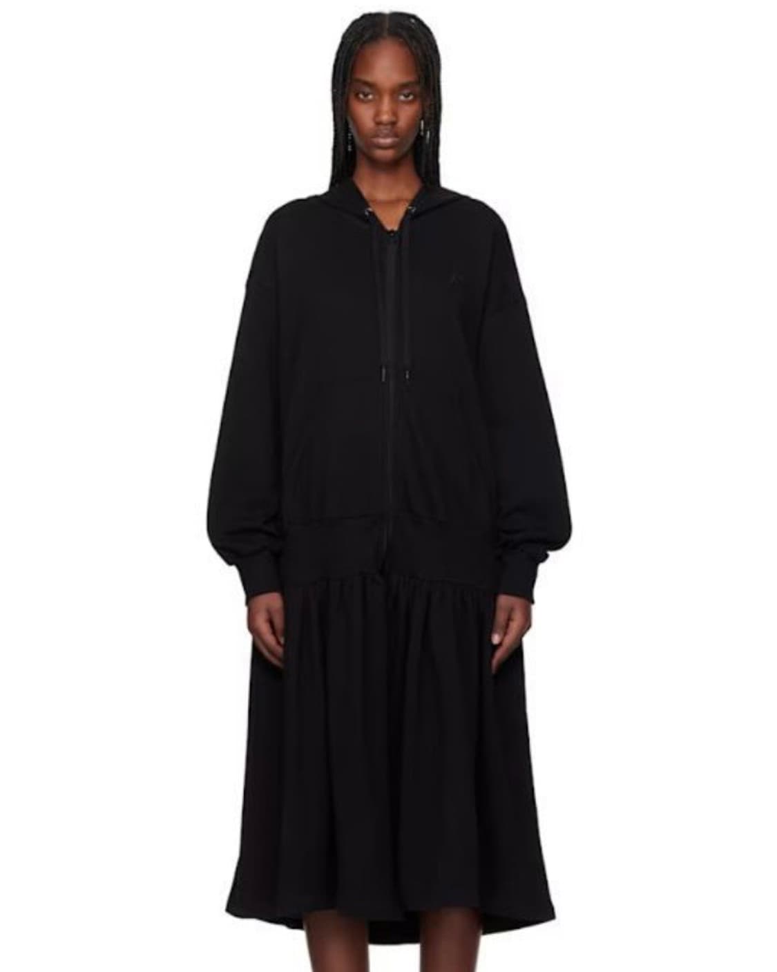   [OPEN YY]Black Jersey Shirring Hoodie  상품이미지3