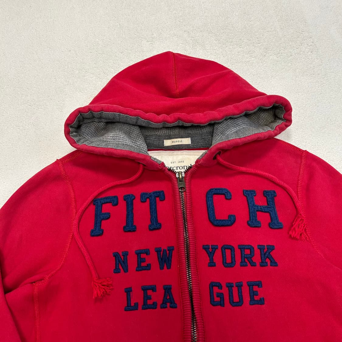 Abercrombie red hood zip-up 상품이미지7