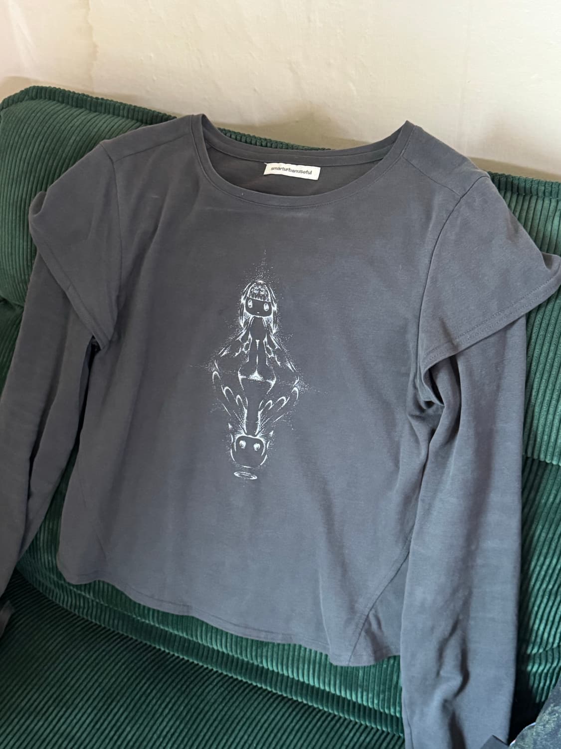 코이세이오 레이어드 롱슬리브 차콜 상품이미지3