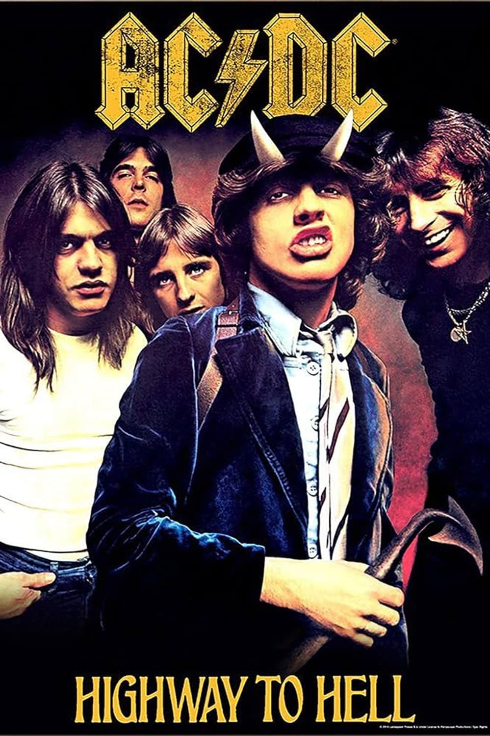 ACDC 락밴드 파이어 기타 악마 데빌 그래픽 프린팅 프린트 반팔티셔츠 상품이미지6