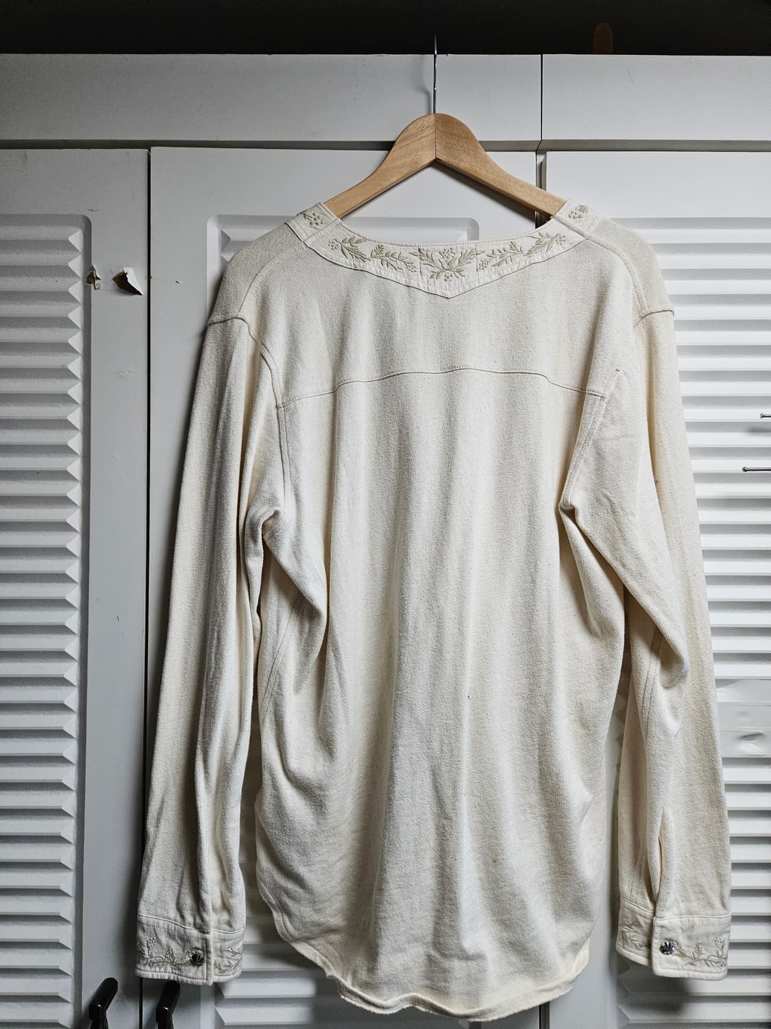 RRL 더블알엘 코튼 자수 헨리넥 판매합니다. (M) 상품이미지6