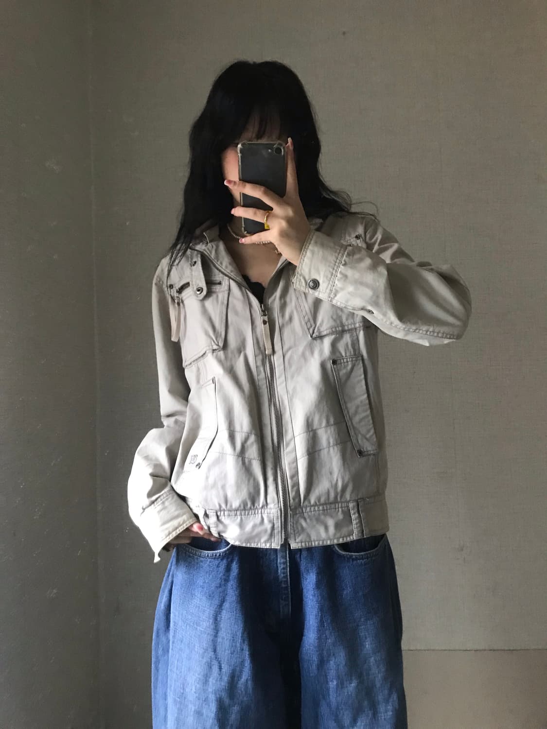 UGIZ 아이보리 후드 자켓 상품이미지1