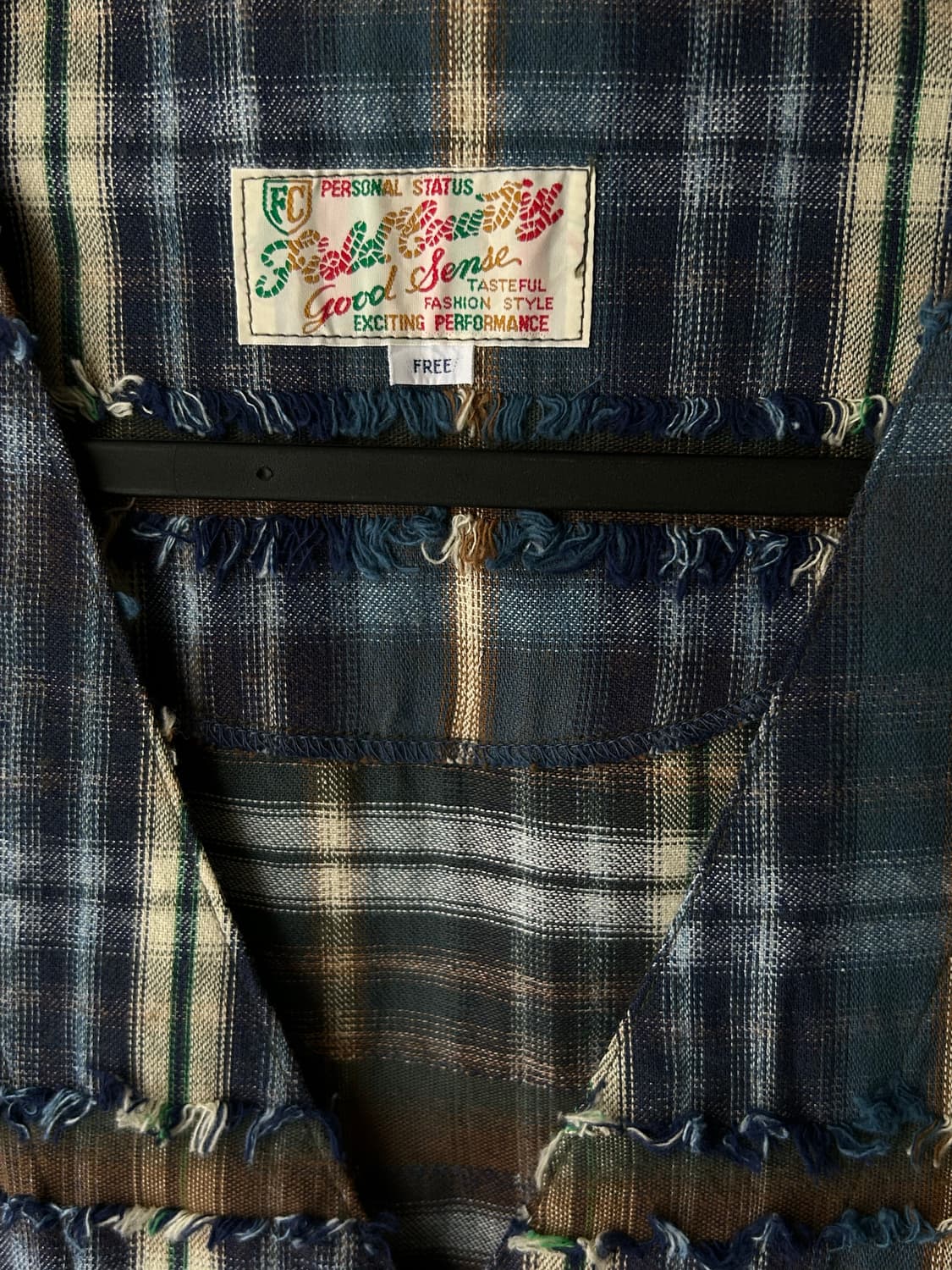 Vintage 체크 베스트 상품이미지3