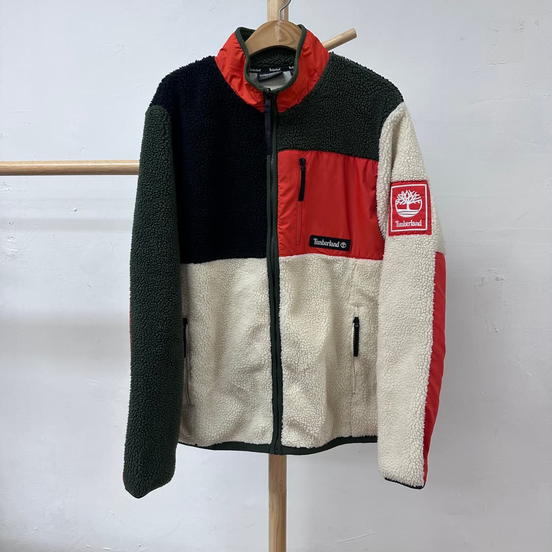 Timberland 팀버랜드 쉐르파 플리스 배색 자켓 잠퍼 XL J27 상품이미지1