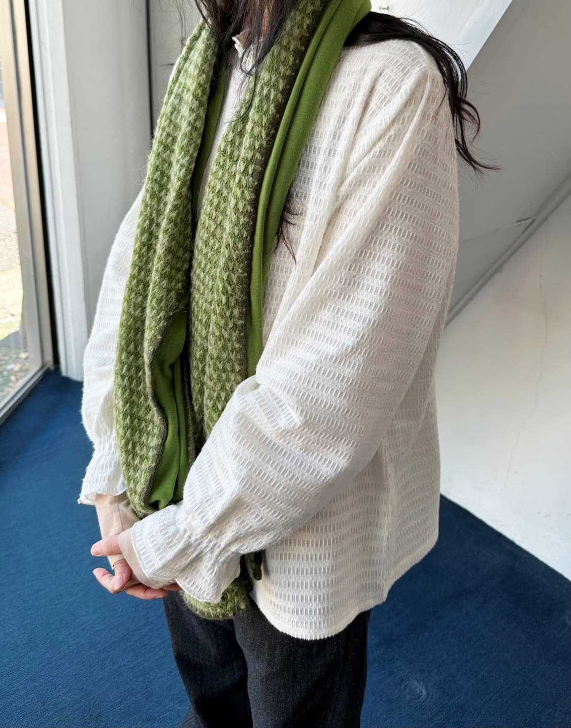 Shirred finish design stretched top 상품이미지8